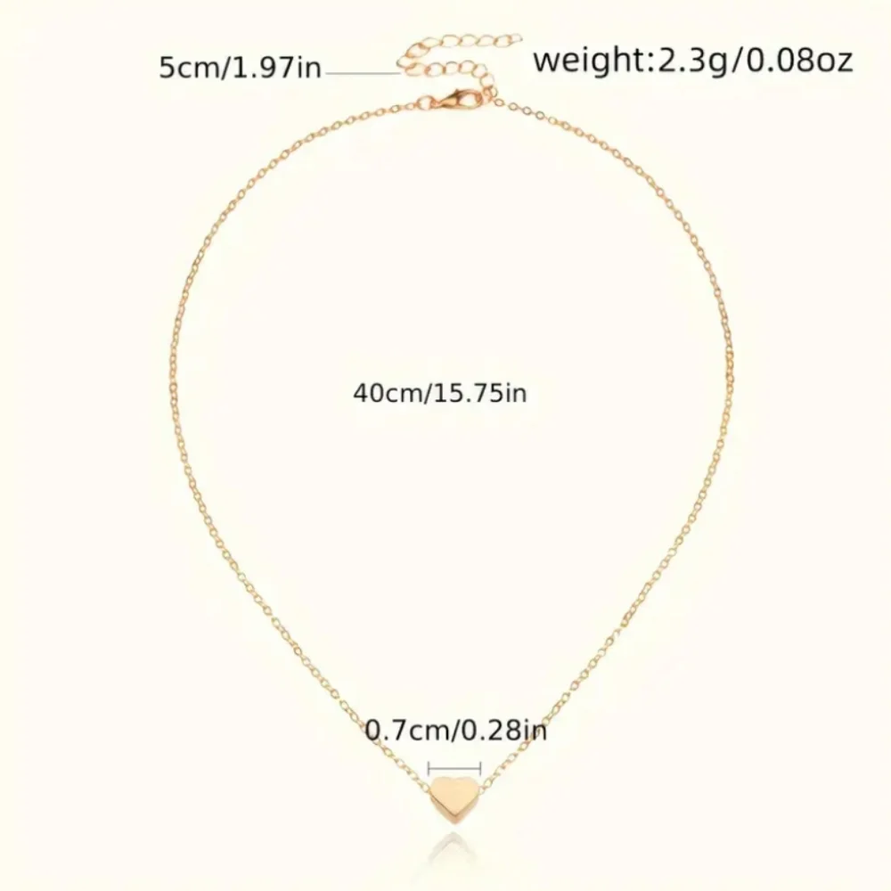 Gold Heart Pendant Necklace - Picture 3 of 5